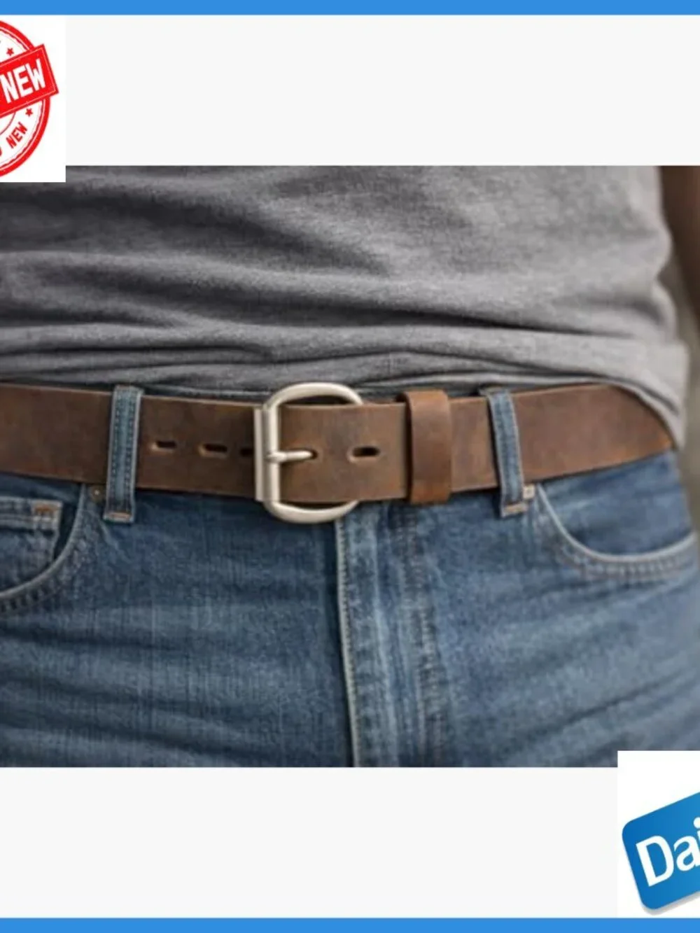 Men's Full Grain Leather Belt 1.5